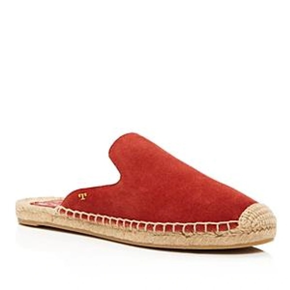 Tory Burch Shoes - Tory Burch Red Suede Espadrille Mule